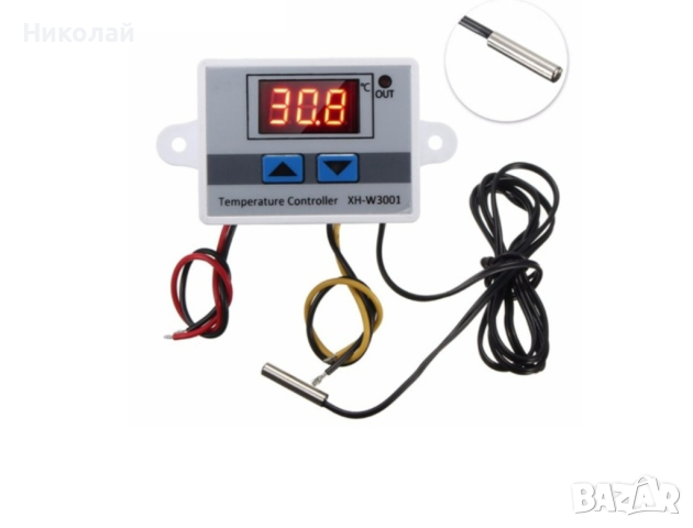 Терморегулатор 3001, 220 VAC, изход 220VAC NO, -50 до +110° C ,NTC10K - термоконтролер термост
