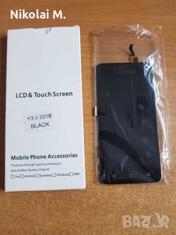 LCD Дисплей за Huawei Y3 II (2016) + тъч скрийн / Черен /