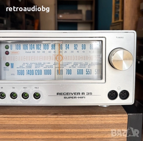 🔈Ретро стерео ресийвър GRUNDIG R 35 - 1977 г.🔈, снимка 6 - Ресийвъри, усилватели, смесителни пултове - 53951880