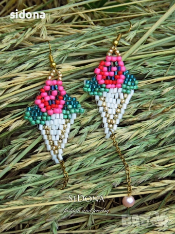 Обеци с мъниста IV, снимка 4 - Обеци - 38012894