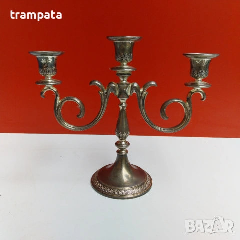НАЙ ДОБРАТА ОФЕРТА Стар немски метален свещник 