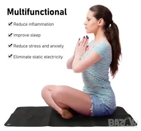 Уелнес Заземяваща Подложка за Заземяване Антистатичен Заземител Заземяващо Килимче за Заземяване БИО, снимка 3 - Други - 51999096