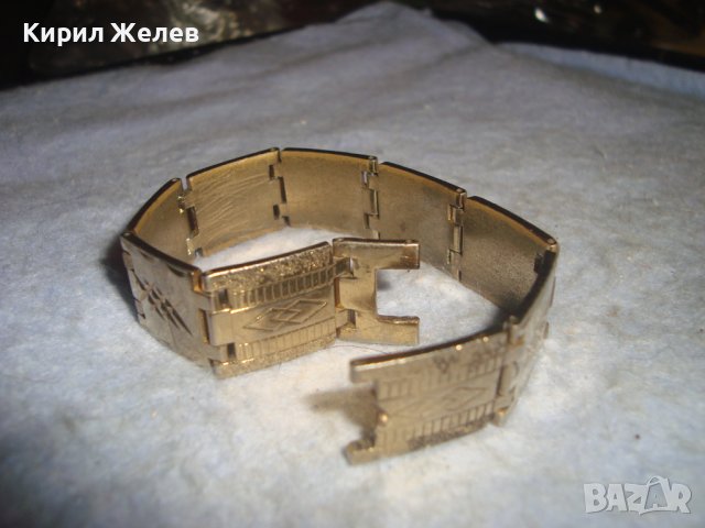 СТАРА ДЕБЕЛО ПОЗЛАТЕНА ОРНАМЕНТИРАНА ВИНТИДЖ АР ДЕКО СТИЛ ГРИВНА 30677, снимка 3 - Антикварни и старинни предмети - 37912721