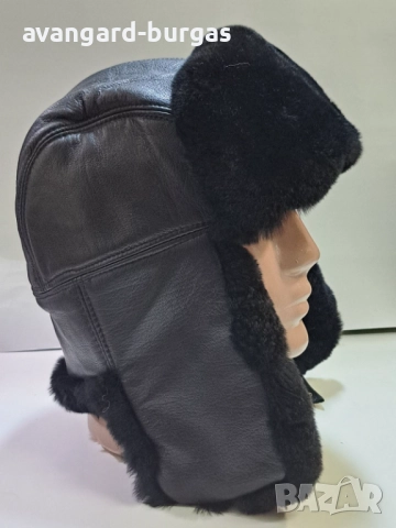 Мъжка шапка - телешка кожа с косъм Чинчила -213, снимка 3 - Шапки - 52205720