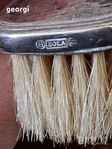 винтидж посребрен комплект Фасетирано огледало с две четки  5/2, снимка 9 - Антикварни и старинни предмети - 49081843