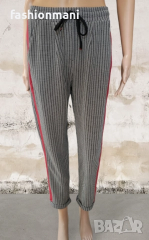 Дамски панталони на райе с джобове 3 цвята - код 1095, снимка 2 - Панталони - 47355239