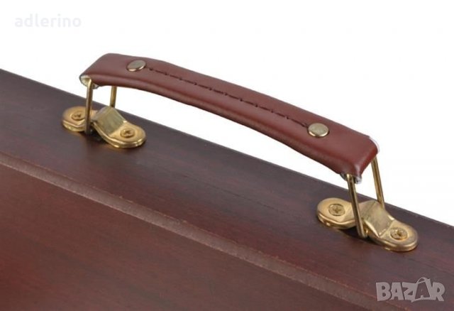 Голям рисувателен комплект в дървен куфар, комплект за рисуване, 81 елемента, снимка 2 - Рисуване и оцветяване - 34389272