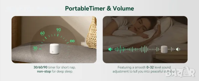  Акумулаторна машина за бял шум Restnature R30 16 мелодии, снимка 11 - Други - 48673188