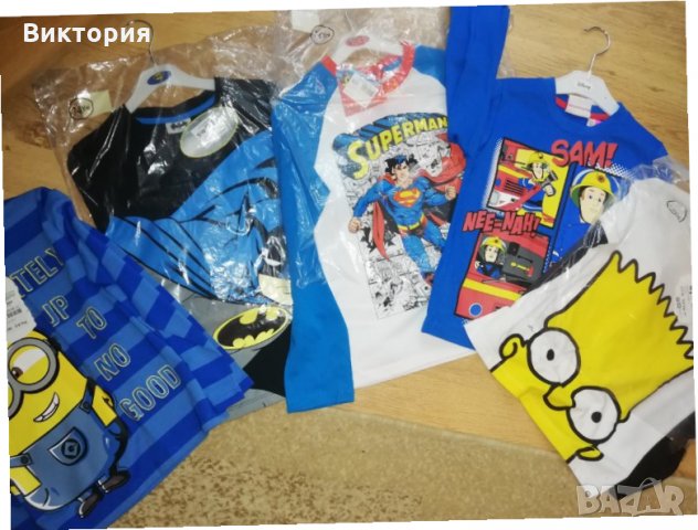 Нови блузки с батман супермен миньоните , снимка 3 - Детски Блузи и туники - 30817052
