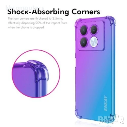 Infinix Note 40 Pro 4G Удароустойчив ENKAY Силиконов Калъф и Протектор, снимка 4 - Калъфи, кейсове - 51274847