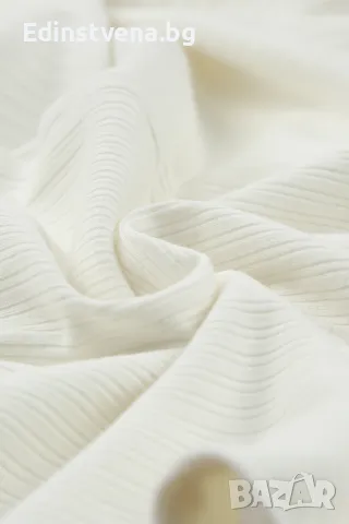 Дамска блуза в бял цвят с дълъг ръкав и връзки, снимка 9 - Блузи с дълъг ръкав и пуловери - 49891863