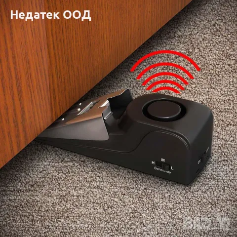 Клиновидна аларма за врата, На батерии, снимка 3 - Други стоки за дома - 47376276