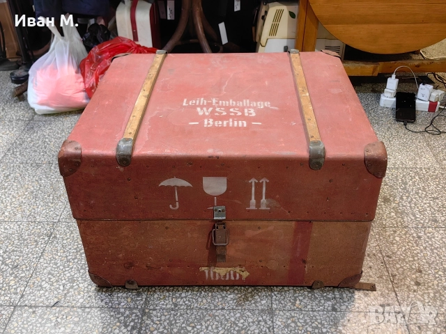 Немски транспортен сандък , снимка 2 - Антикварни и старинни предмети - 52814684