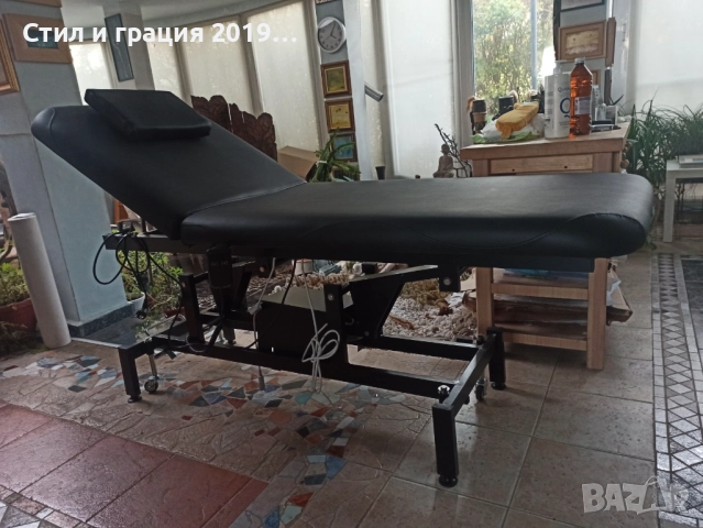 Електрическа кушетка Mary (1 мотор) 187 х 73 x 68/90 см - черна, снимка 4 - Кушетки - 43361375