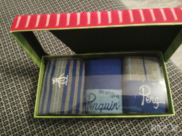 Нов к-т Original Penguin 3 Pack Socks In Gift Box , снимка 8 - Мъжки чорапи - 30715949