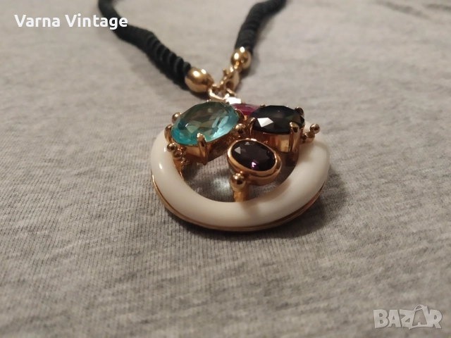 НОВО дамско колие с камъни. Италия., снимка 3 - Колиета, медальони, синджири - 52223552