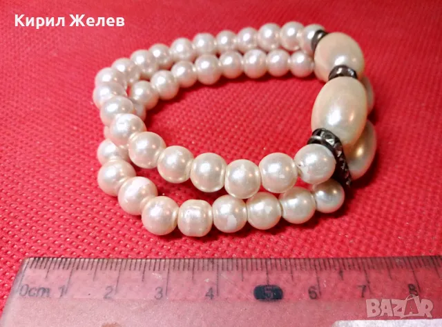 СТИЛНА ВИНТИДЖ АРТ ПЕРЛЕН Тип ГРИВНА РАЗТЕГЛИВА 47342, снимка 5 - Гривни - 47282788