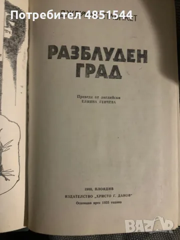 Книга „Разблуден град“ – Джеймс Плънкет (Твърди корици, 1988 г.), снимка 2 - Художествена литература - 55954948