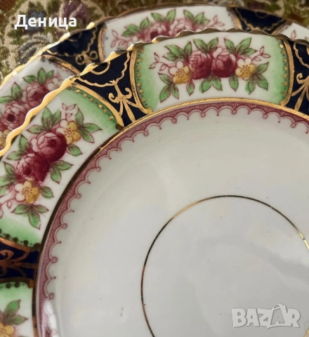 Кобалт, злато, циклама и рози💗 За първи път виждам тази цветова комбинация  , снимка 11 - Чинии - 52832498