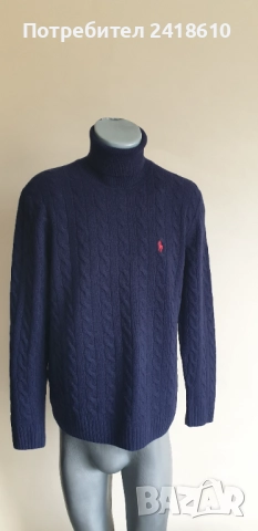 POLO Ralph Lauren Cable Wool / Cashmere Knit Mens Size M - L НОВО! ОРИГИНАЛ! Mъжки Поло Пуловер !, снимка 8 - Пуловери - 51895840