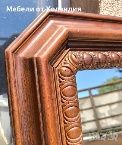 Огледало с дърворезбована рамка, снимка 3 - Огледала - 54328724