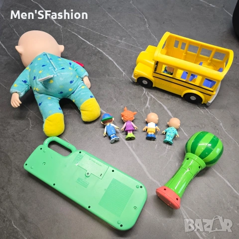 Cocomelon - сет музикален автобус,микрофон,пиано,музикална плюшена играчка,фигури, снимка 2 - Музикални играчки - 51842709