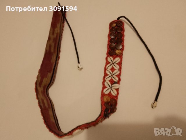 етнически колан с черупки, дърво моден аксесоар от Тибет, снимка 8 - Други ценни предмети - 42807207