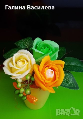 Букет от сапунени рози , снимка 13 - Подаръци за жени - 36836874