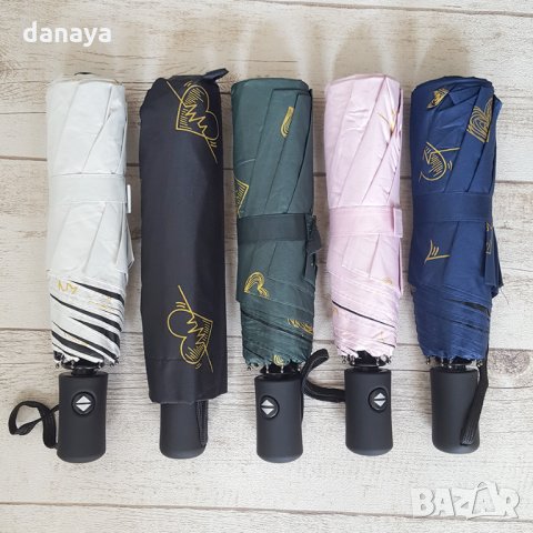 2432 Сгъваем автоматичен чадър на сърца, с UV защита, снимка 10 - Други - 34240813