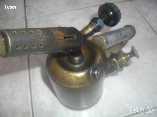 Френско Старо Качество Мини Бензинова Лампа Горелка-Старинна-Отлична-LAHNEL-0,5L-Масивна-Колекционер, снимка 5 - Други инструменти - 44493455