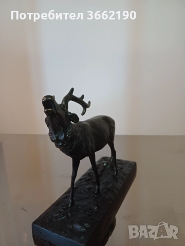 Бронзова фигура на елен, снимка 2 - Статуетки - 52515816