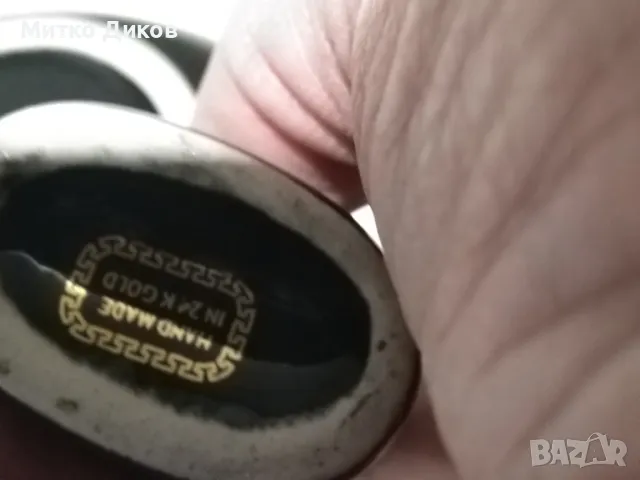 Кипър порцеланов пепелник и чаша за цигари Hand Made in 24 K Gold, снимка 12 - Други стоки за дома - 49498514