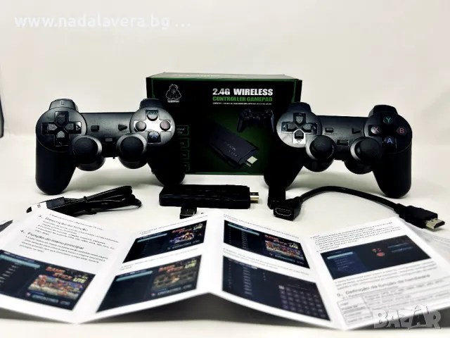 Безжична Ретро Игра Конзола Game Stick HD HDMI с 10000 игри и два джойстика, снимка 6 - Други игри и конзоли - 40951012