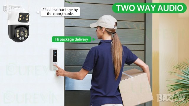 4MP или 8МР или 9МР охранителна двойна външна камера, снимка 8 - Камери - 42815709