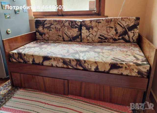 Кухненски разтегателен диван с 2 чекмеджета, снимка 2 - Дивани и мека мебел - 54298538