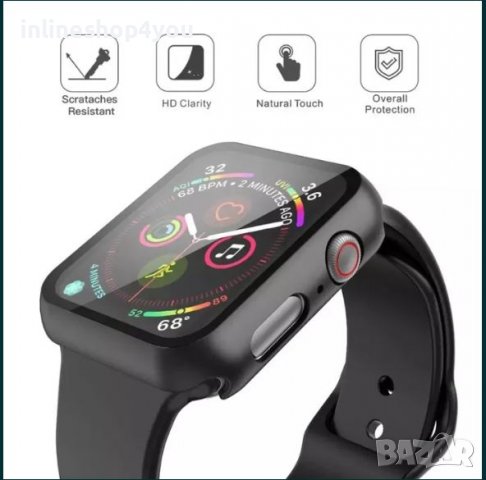 Кейс + Стъклен протектор за Apple Watch 8 / 7 45 41 / SE 44 40 6/5 360, снимка 7 - Аксесоари за Apple - 38495521