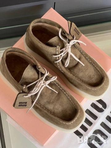 дамски велурени обувки miu miu, снимка 4 - Маратонки - 52062988