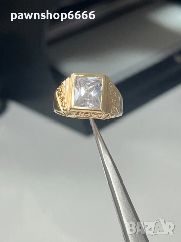 Златен пръстен 14 карата , снимка 7 - Пръстени - 52152176