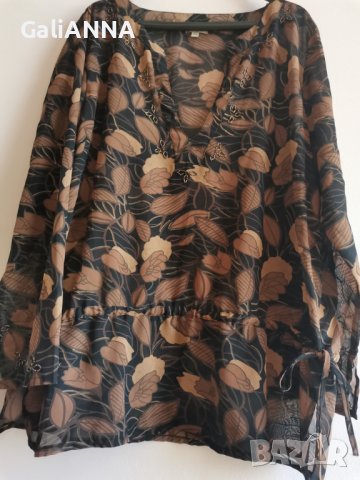 ЕФИРНА И СТИЛНА ТУНИКА ТЮЛ РАЗМЕР 2XL, снимка 2 - Туники - 37690714