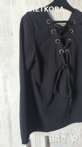 Перфектно блузка с капси връзки, снимка 4 - Блузи с дълъг ръкав и пуловери - 42510179