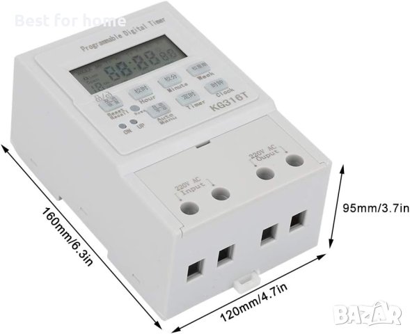 Цифров Превключвател с таймер, AC 220V 1W 25, Програмируем превключвател за време за управление, снимка 6 - Други стоки за дома - 42258271