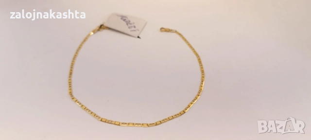 Нова Златна гривна-0,86гр/14кр, снимка 5 - Гривни - 52648654