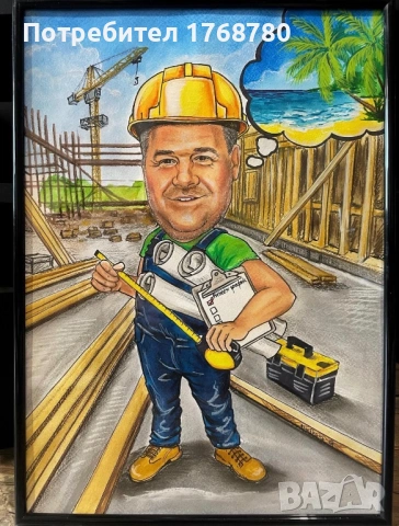 Карикарура/ Шарж ръчно рисуван, снимка 3 - Декорация за дома - 54055915