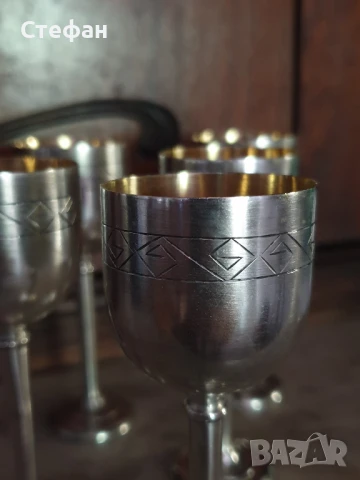 Комплект сребърни чаши, снимка 7 - Антикварни и старинни предмети - 50934607