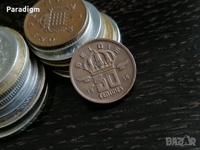 Монета - Белгия - 50 сентима | 1956г., снимка 1 - Нумизматика и бонистика - 29239694