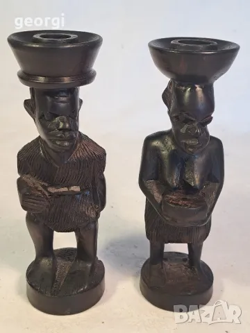 африкански свещници от абанос  22/2