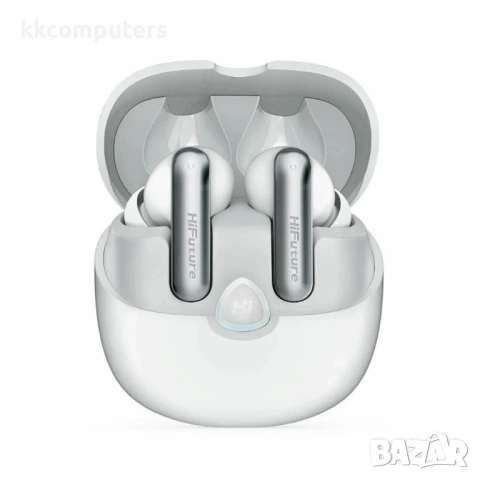 HiFuture SonicAir - TWS слушалки с ENC, 35ч живот, Bluetooth 5.3, 10mm - бели