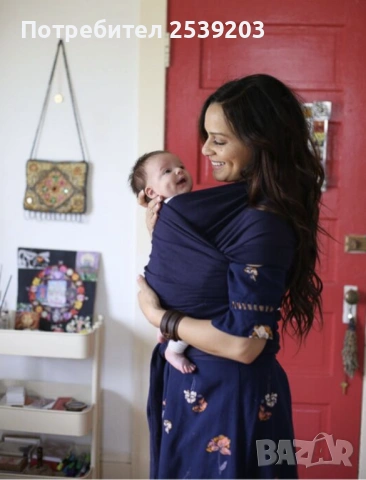 Еластичен слинг Boba Wrap - Navy Blue, снимка 14 - Кенгура и ранички - 54048601