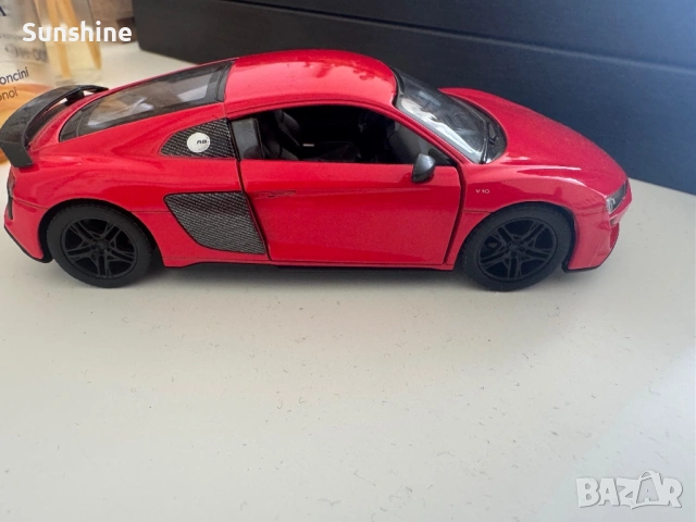 Метална количка играчка червено Ауди , снимка 2 - Коли, камиони, мотори, писти - 54316141