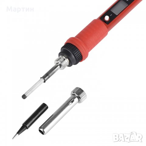 Поялник 220V 80W с дисплей и регулируема температура за запояване и комплект приставки, снимка 5 - Поялници и запояване - 31597660